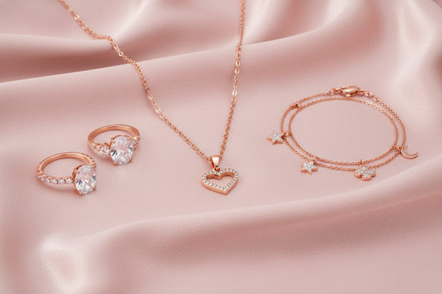 neclace, rings, bracelets image